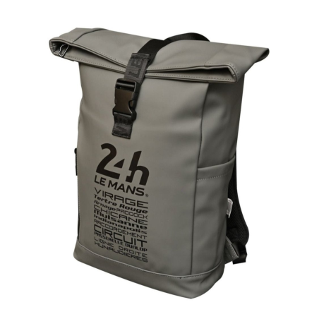 24h Le Mans Roll Top Grey Backpack