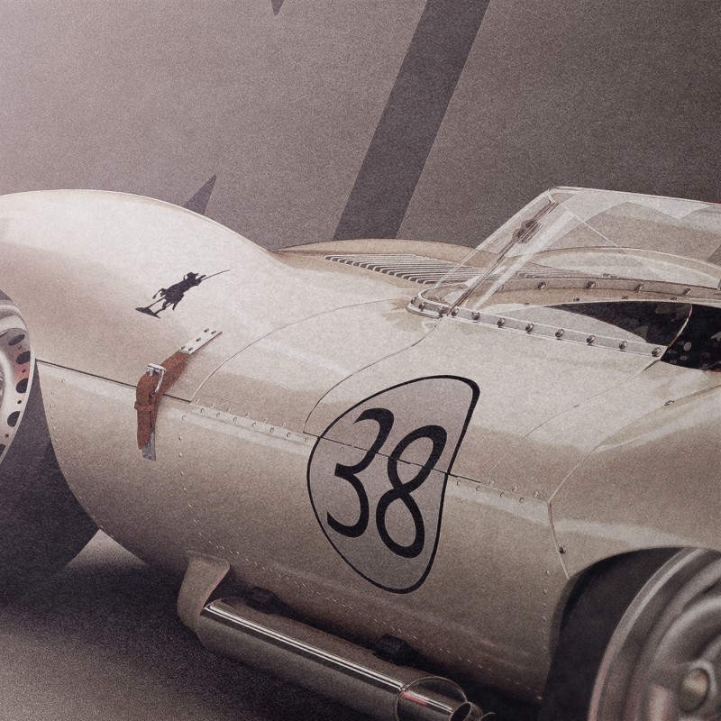 Cartel del Jaguar D-Type "Short Nose" 1958