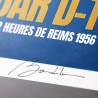 Poster Jaguar D-Type Ecurie Ecosse - 12h di Reims 1956. Edizione limitata