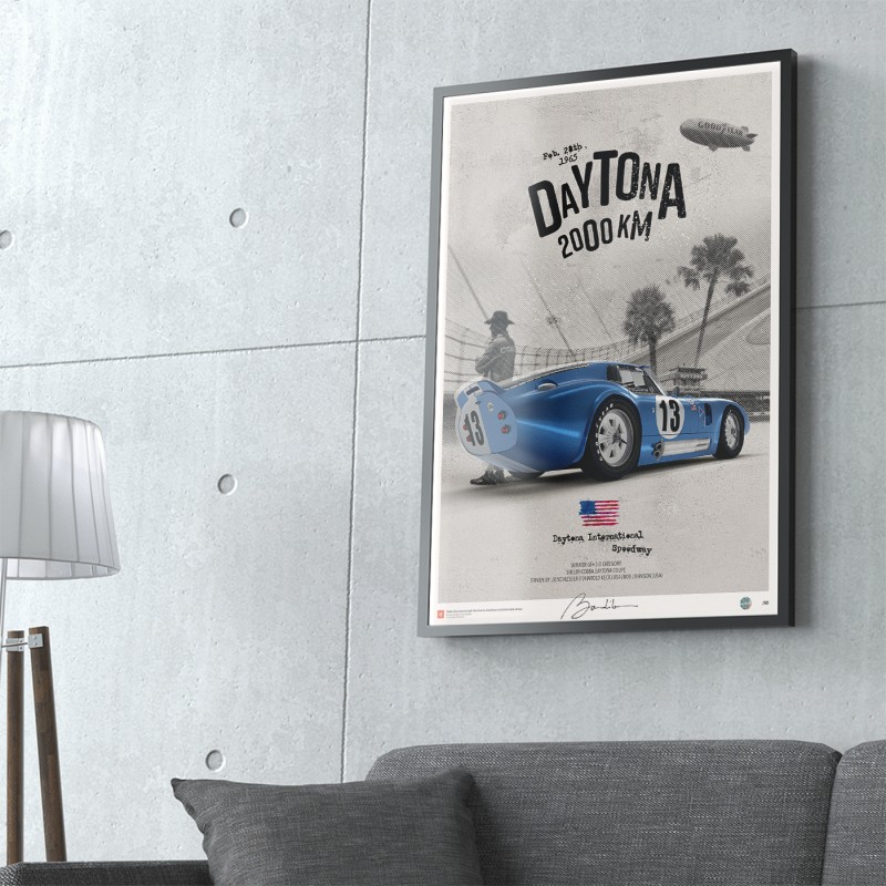 Affiche Shelby Cobra Daytona Coupe – Daytona 1965