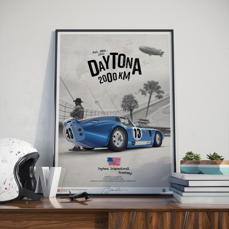 Affiche Shelby Cobra Daytona Coupe – Daytona 1965