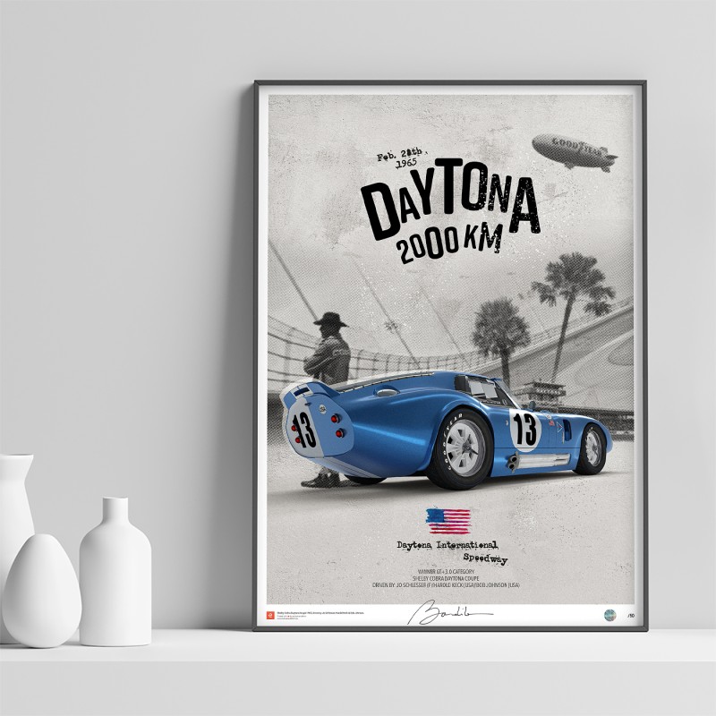 Affiche Shelby Cobra Daytona Coupe – Daytona 1965