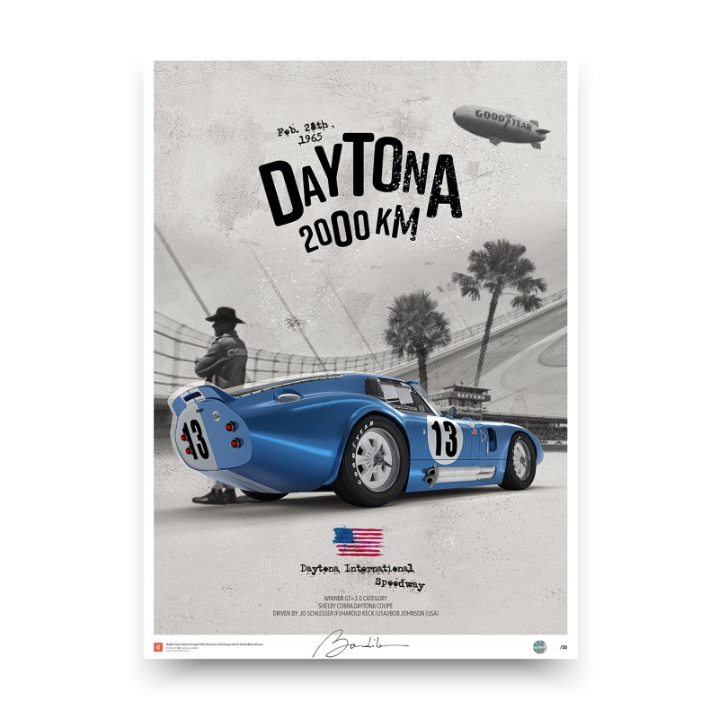 Cartaz do Shelby Cobra Daytona Coupe - Daytona 1965