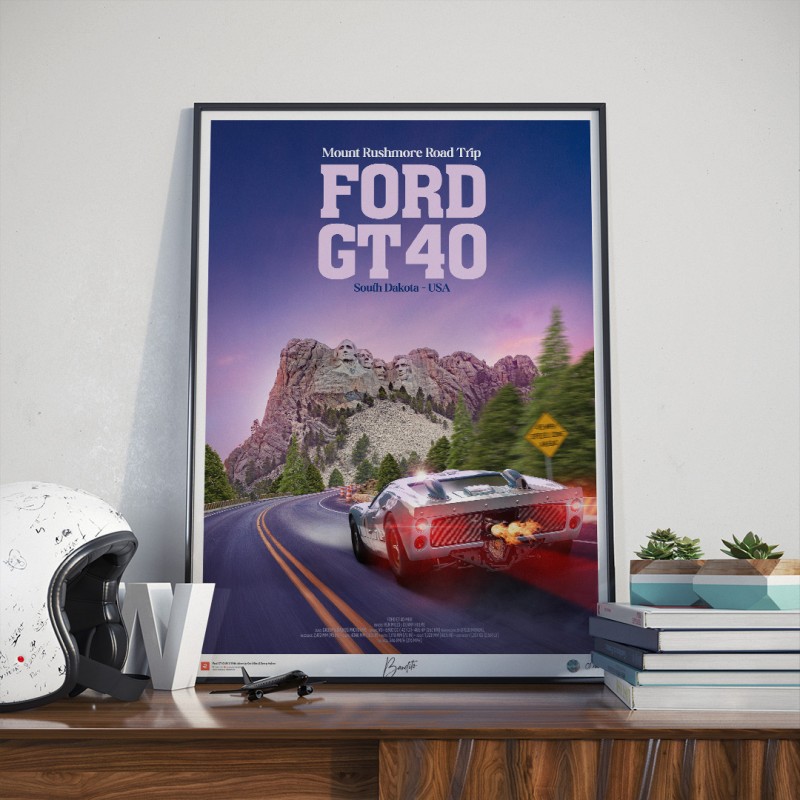 Cartaz do Ford GT40 mk2 - Viagem ao Monte Rushmore