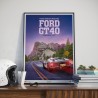 Poster della Ford GT40 mk2 - Viaggio sul Monte Rushmore