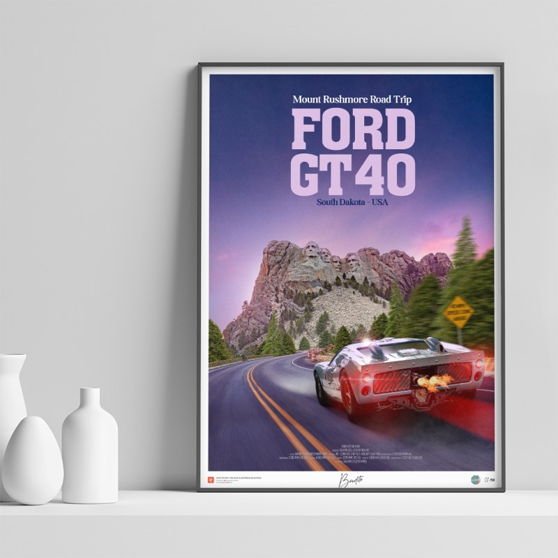 Affiche Ford GT40 mk2 – Mount Rushmore Road trip