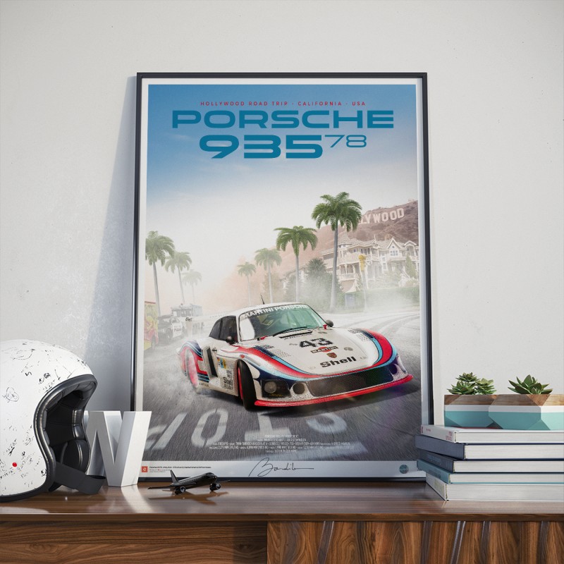 Affiche Porsche 935-78 Moby Dick – Hollywood Road trip