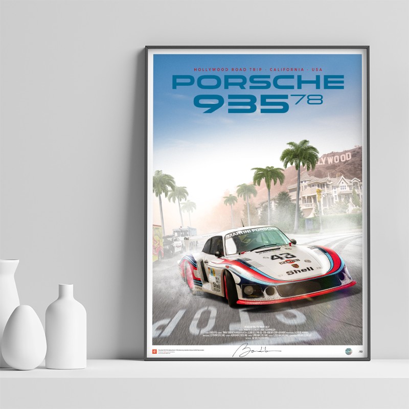 Poster Moby Dick Porsche 935-78 - Viaggio in macchina a Hollywood