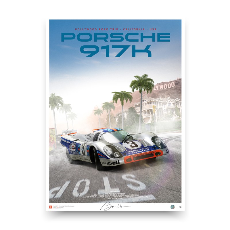 copy of Moby Dick Porsche 935-78 poster - Hollywood Road trip