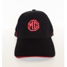 Gorra MG negra con franja roja