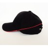 Casquette MG noir bande rouge