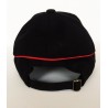 Casquette MG noir bande rouge