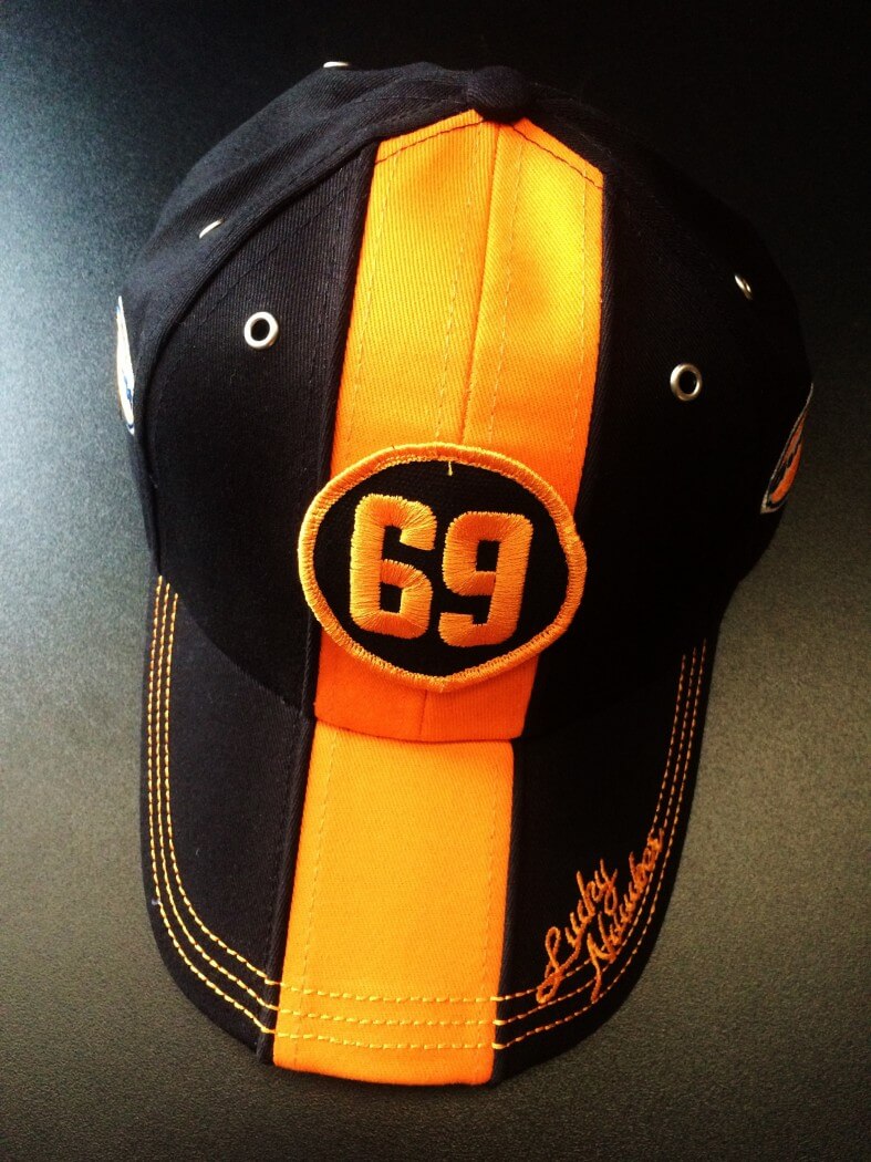 Gulf Cap Orange&Black 69